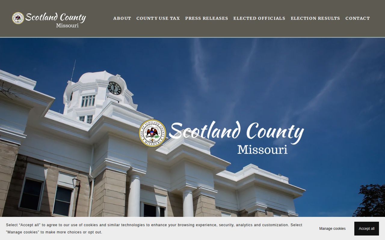 Scotland County warrant contact route on the official county page